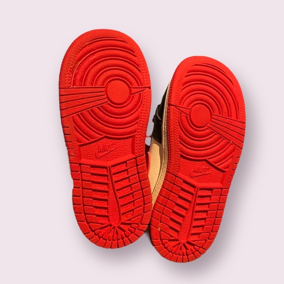 Nike - Air Jordan 1 TD Mid Very Berry Black Red White Size 7C Toddler KIDS - Picture 7 of 11